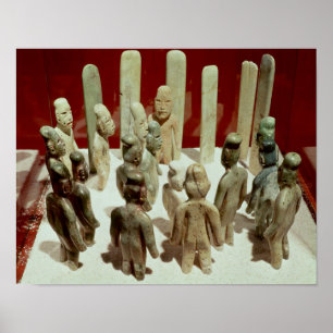 Póster Ofrecimiento de dieciséis figuras masculinas, del