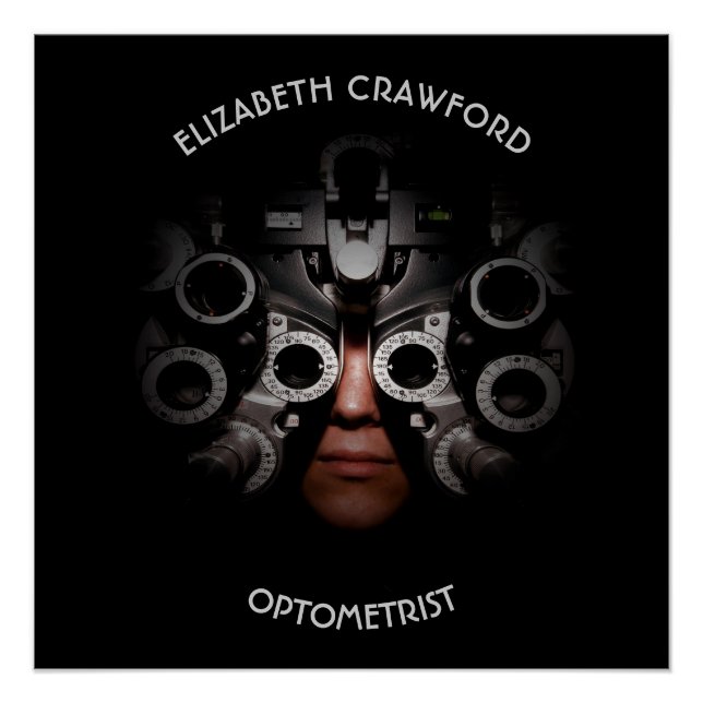 Póster Oftalmólogo Optometrista Visión de Prueba Óptica (Anverso)