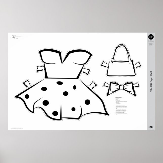 Póster OG Paper Doll Costume: MEDIUM (Frente)