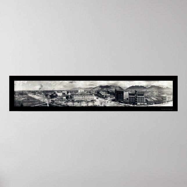 Póster Ogden Skyline Utah Photo 1914 (Frente)