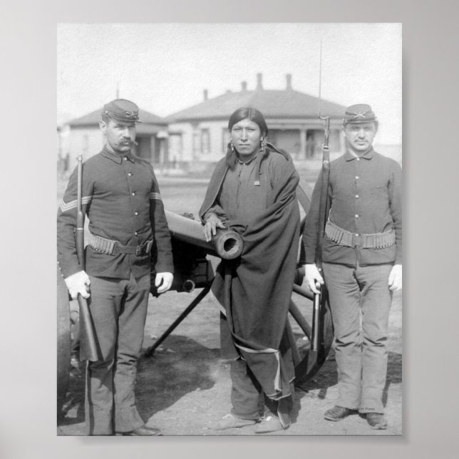 Póster Oglala India: muchos caballos (Frente)