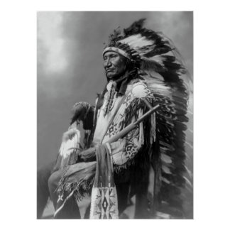 Póster Oglala Sioux Chief Rocky Bear c. 1899