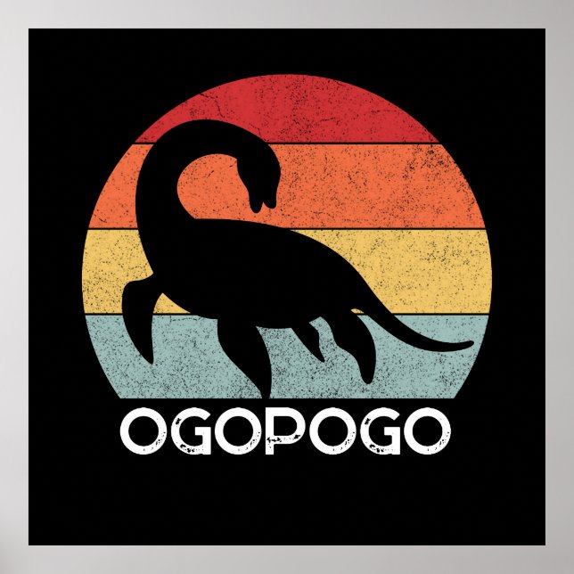 Póster Ogopogo, el Monstruo del Lago Okanagan de los 70 (Frente)