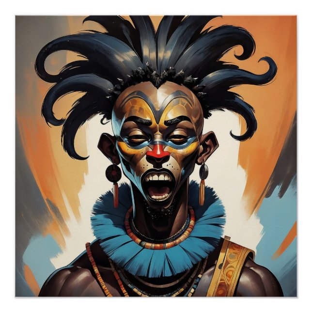 Póster Ogun, dieu du fer et de la guerre (Anverso)