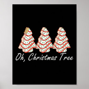 Póster Oh Árbol de Navidad Árbol de Navidad Pasteles de N