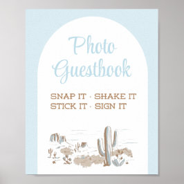 Póster Oh Baby Cowboy Baby Shower Photo Guestbook Sign