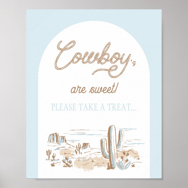 Póster Oh Baby Cowboy Shower Rope Favor (Frente)