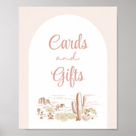 Póster Oh Baby Cowgirl Baby Shower Cards & Gifts Sign