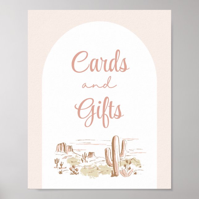 Póster Oh Baby Cowgirl Baby Shower Cards & Gifts Sign (Frente)