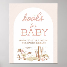 Póster Oh Baby Cowgirl Shower Books for Baby 