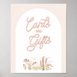 Póster Oh Baby Cowgirl Shower Cards & Gifts