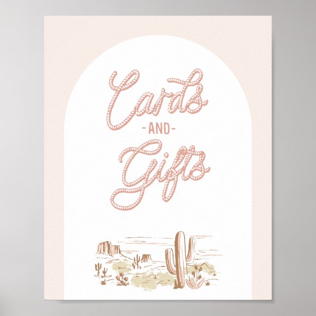 Póster Oh Baby Cowgirl Shower Cards & Gifts (Frente)