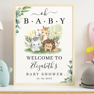 Póster Oh Baby Jungle Baby Shower Boy
