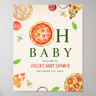 Póster Oh Baby Pizza + Pacificadores Baby Shower