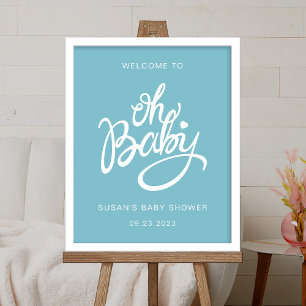 Póster Oh Baby - Poster de bienvenida de Baby Shower - Az