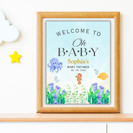 Póster Oh Baby Under Sea Baby Shower