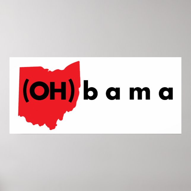 Póster (OH)bama - Rojo y Negro (Frente)