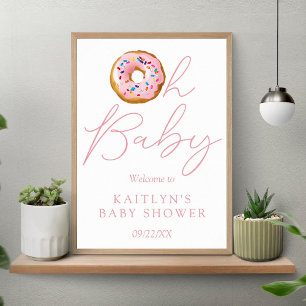 Póster Oh bebé Donut Sprinkle Chicas Bienvenidos a Baby S