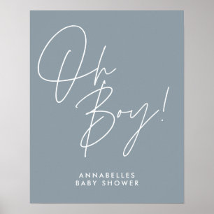Póster oh Boy baby showscript moderno bebé elegante