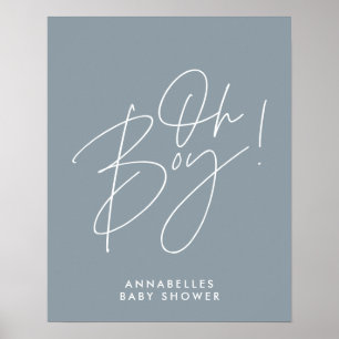 Póster oh Boy baby showscript moderno bebé elegante
