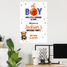 Oh Boy Basketball Tema Cumpleaños