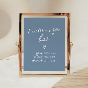 Póster Oh Boy Boho Minimalista Baby Shower Mom Osa Bar