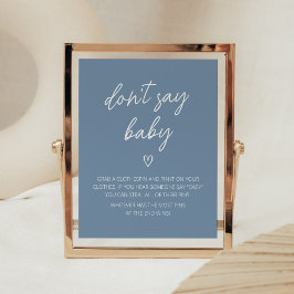 Póster Oh Boy Boho Minimalista Baby Shower no digas bebé