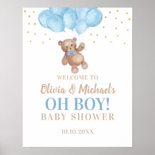 Póster Oh Boy Fiesta Baby Shower Bienvenida Poster