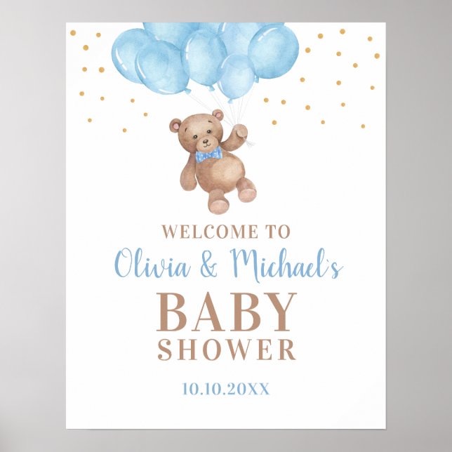 Póster Oh Boy Fiesta Baby Shower Bienvenida Poster (Frente)