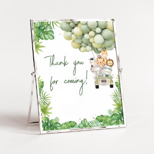 Póster Oh Boy Jungle Safari Baby Gracias por venir