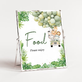 Póster Oh Boy Jungle Safari Baby Shower Food