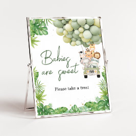 Póster Oh Boy Jungle Safari Baby Shower Los bebés son dul