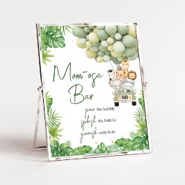 Póster Oh Boy Jungle Safari Baby Shower Mom Osa Bar