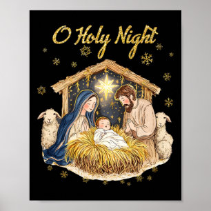 Póster Oh Buenas Noches Navidades Religiosos Natividad Es