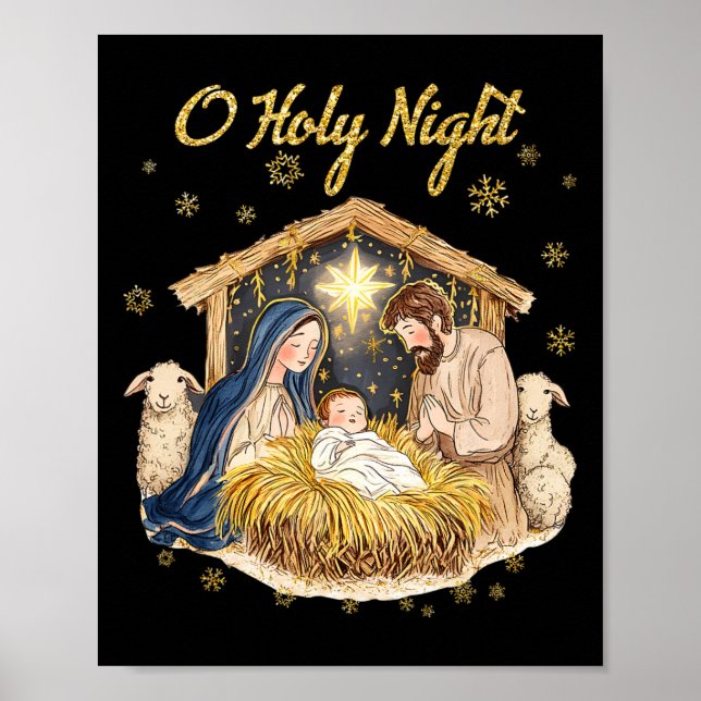 Póster Oh Buenas Noches Navidades Religiosos Natividad Es (Frente)