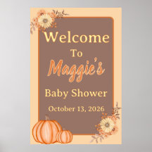 ¡Oh Calabaza! Letrero de Bienvenida para Baby Show