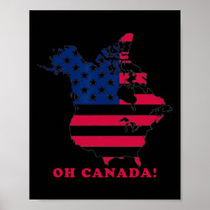 Póster Oh Canadá El 51 Funny Trump del Estado Oh Canadá 2