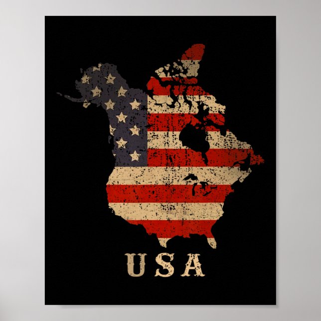 Póster ¡Oh Canadá! Mapa de Canadá y Estados Unidos - Anex (Frente)