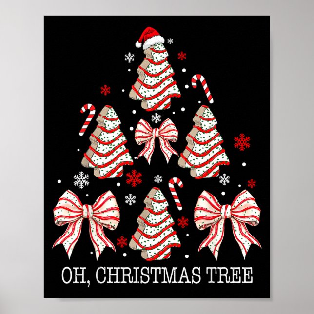 Póster Oh Christmas Tree Cakes Debbie Becky Jen Cake Love (Frente)