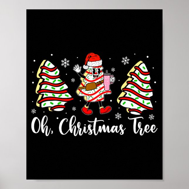 Póster Oh Christmas Tree Cakes Debbie Becky Jen Cake Love (Frente)