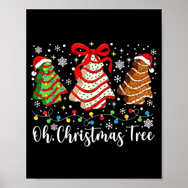 Póster Oh Christmas Tree Cakes Debbie Becky Jen Cake Love (Frente)
