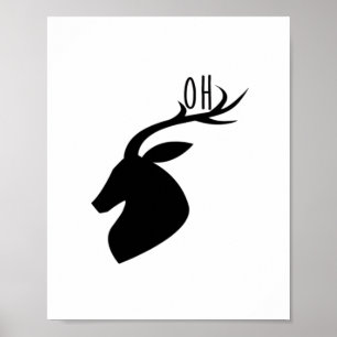 Póster Oh Ciervo Castigo Estilo Creativo 