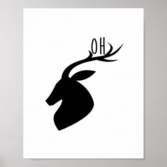 Póster Oh Ciervo Castigo Estilo Creativo  (Frente)