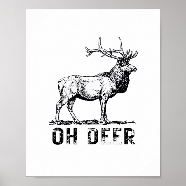 Póster Oh Ciervo Expresión Gráfica Audaz  (Frente)