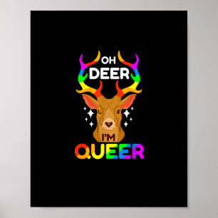 Póster Oh Ciervo Queer Estilo Moderno Creativo