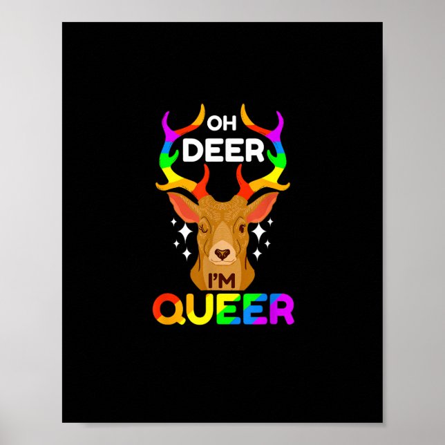 Póster Oh Ciervo Queer Estilo Moderno Creativo (Frente)