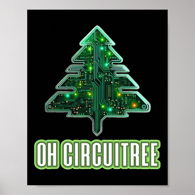 Póster Oh Circuitree Navidades Electrónica Junta de Circu (Frente)