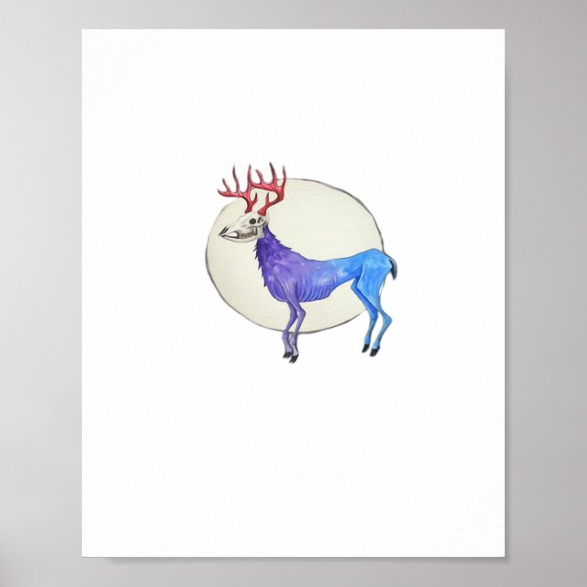 Póster Oh Deer Clean Graphic Style  (Frente)