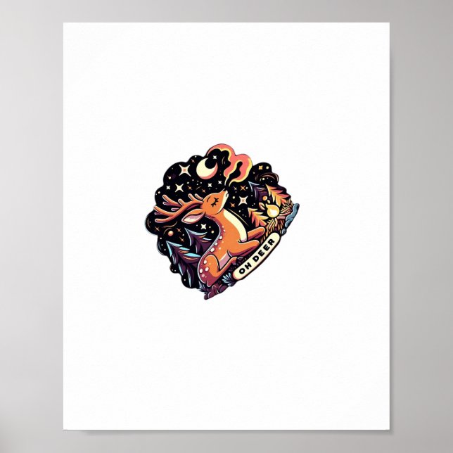 Póster Oh Deer Contemporary Graphic Vibe  (Frente)