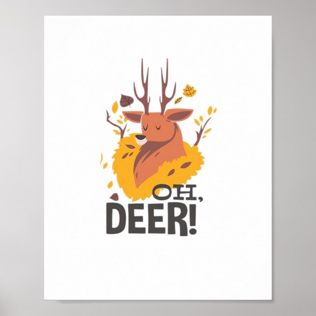 Póster Oh Deer Contemporary Minimal Look  (Frente)